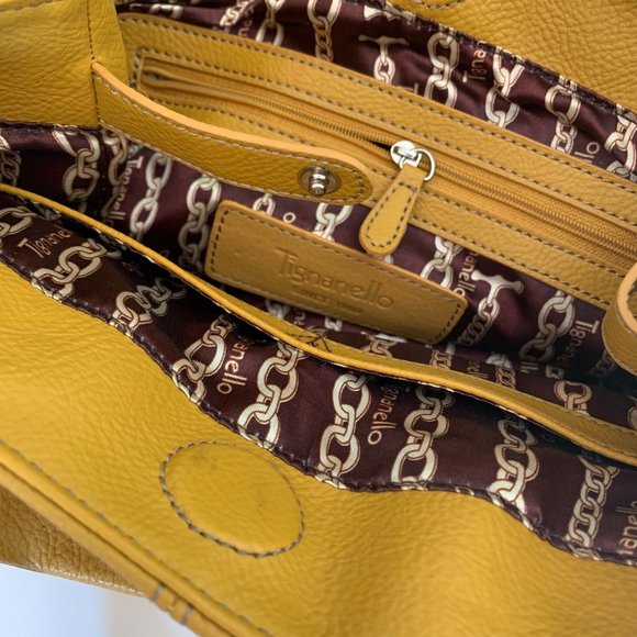 Tignanello Leather Bag With Buckle Straps - Picture 3 of 6